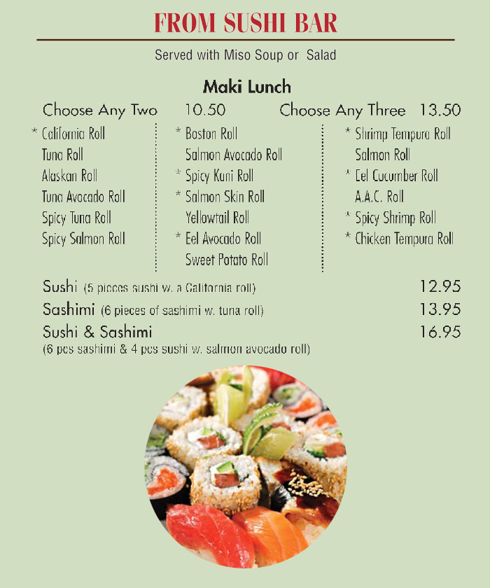 Lunch Special From Sushi Bar